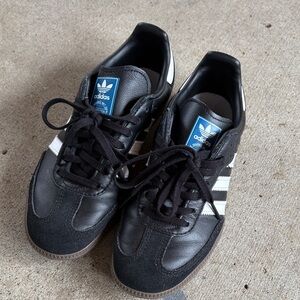 Adidas Sambas black with white stripes